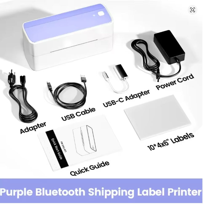 Phomemo 241 Bluetooth imprimante d'étiquettes thermiques sans fil petite imprimante d'étiquettes d'expédition 4X6 Compatible avec iPhone Android Mac fenêtre