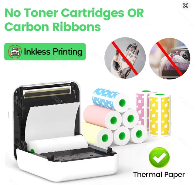 Peripage – Mini-imprimante de poche A6 originale, 304dpi, Bluetooth, machine Photo thermique, couleur violet jaune, téléphone portable, Android IOS, cadeau