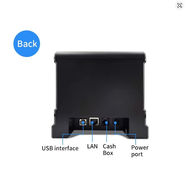 HZTZ 80mm imprimante de reçus thermique HZ-8360 coupe automatique Restaurant cuisine POS imprimante USB LAN Bluetooth